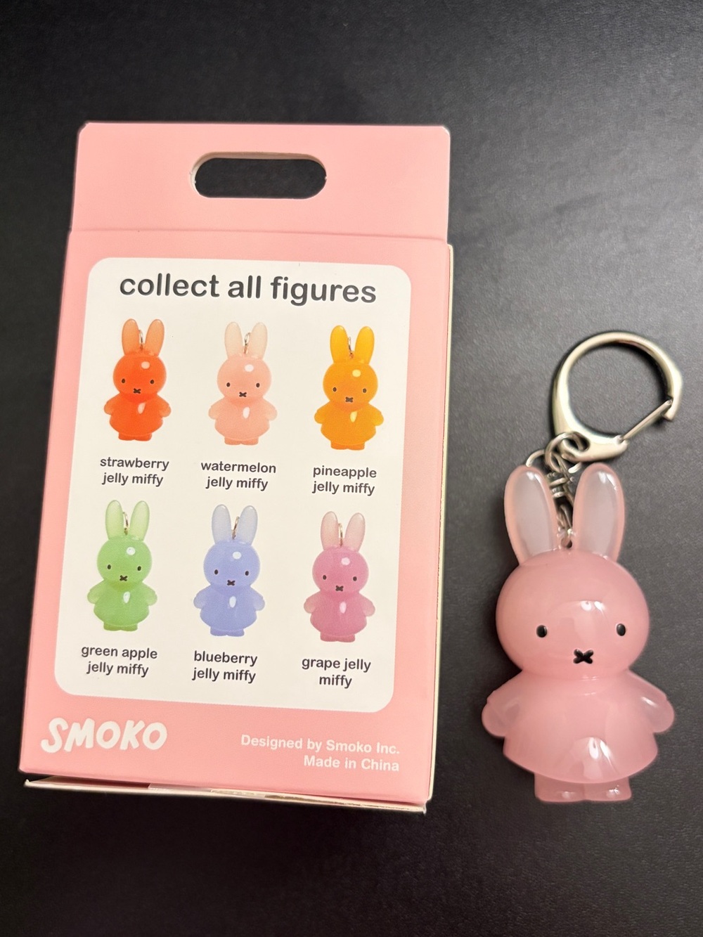 SMOKO Miffy Jelly Keychain (Watermelon Jelly)
